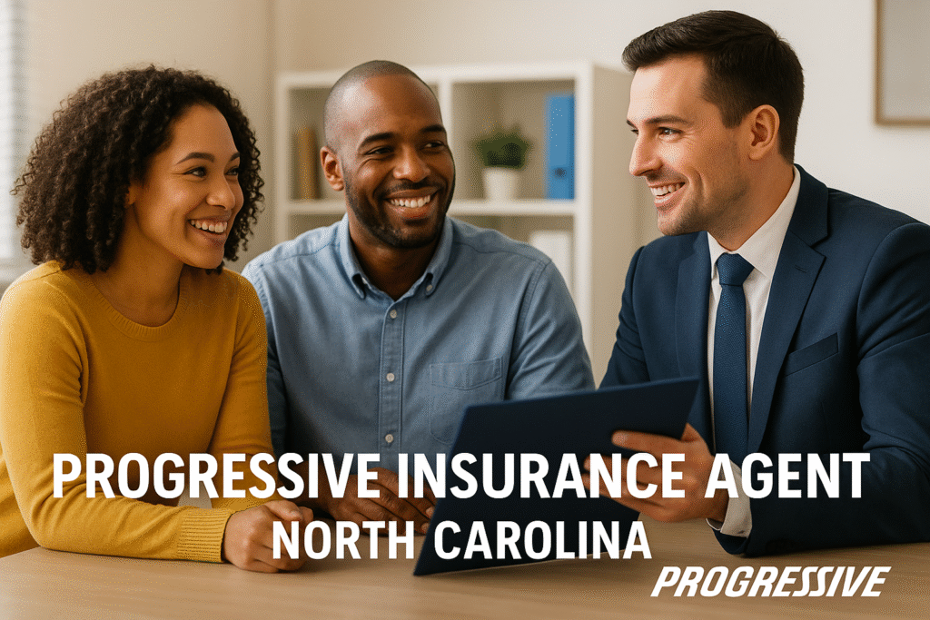 North Carolina driver comparing Progressive insurance quotes with an independent agent