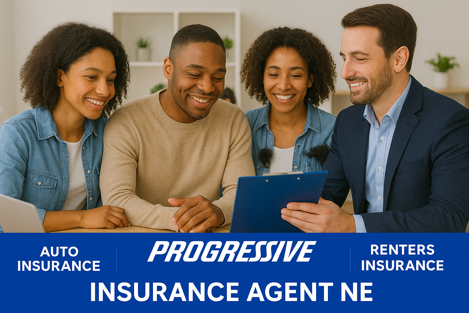 Nebraska resident comparing Progressive insurance options with an independent agent