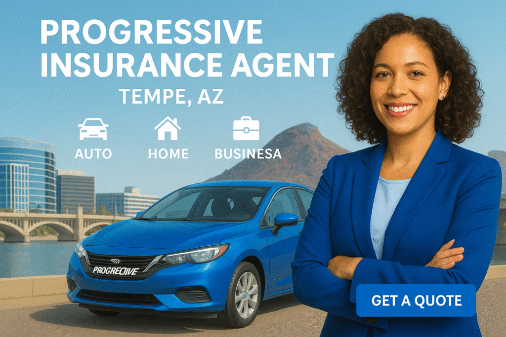 Tempe Town Lake, Mill Avenue, and Loop 101/202 corridors – Progressive insurance in Tempe, Arizona