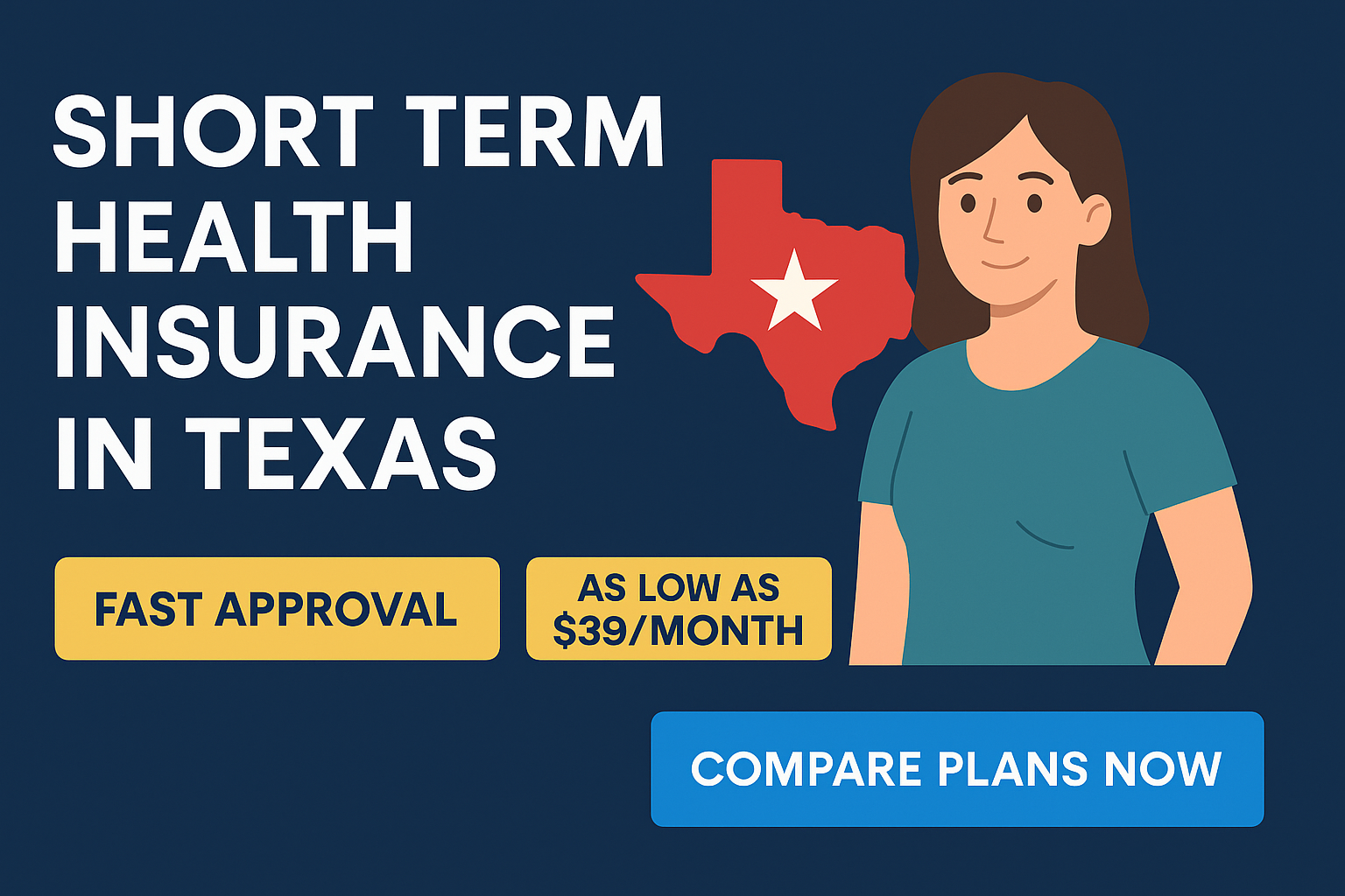 Texas skyline collage representing short-term health insurance and temporary coverage