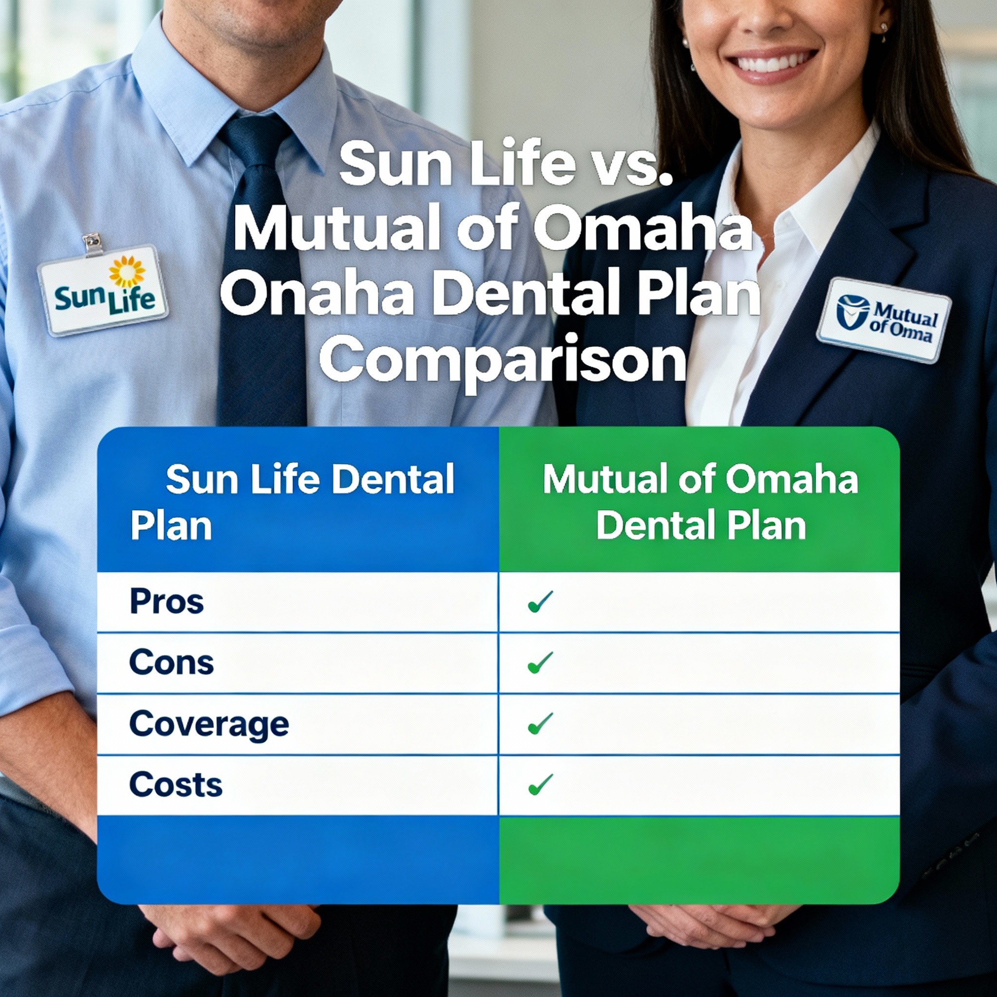 Patient comparing Sun Life and Mutual of Omaha dental PPO plans with an independent agent