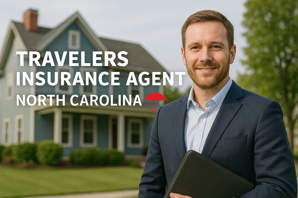 North Carolina family meeting with an independent agent to compare Travelers Insurance with other carriers