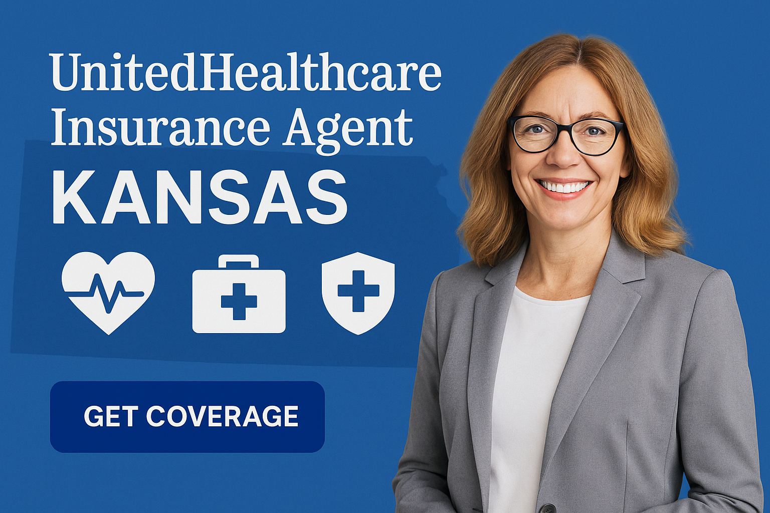 UnitedHealthcare insurance agent in Kansas reviewing health plan options with a local family
