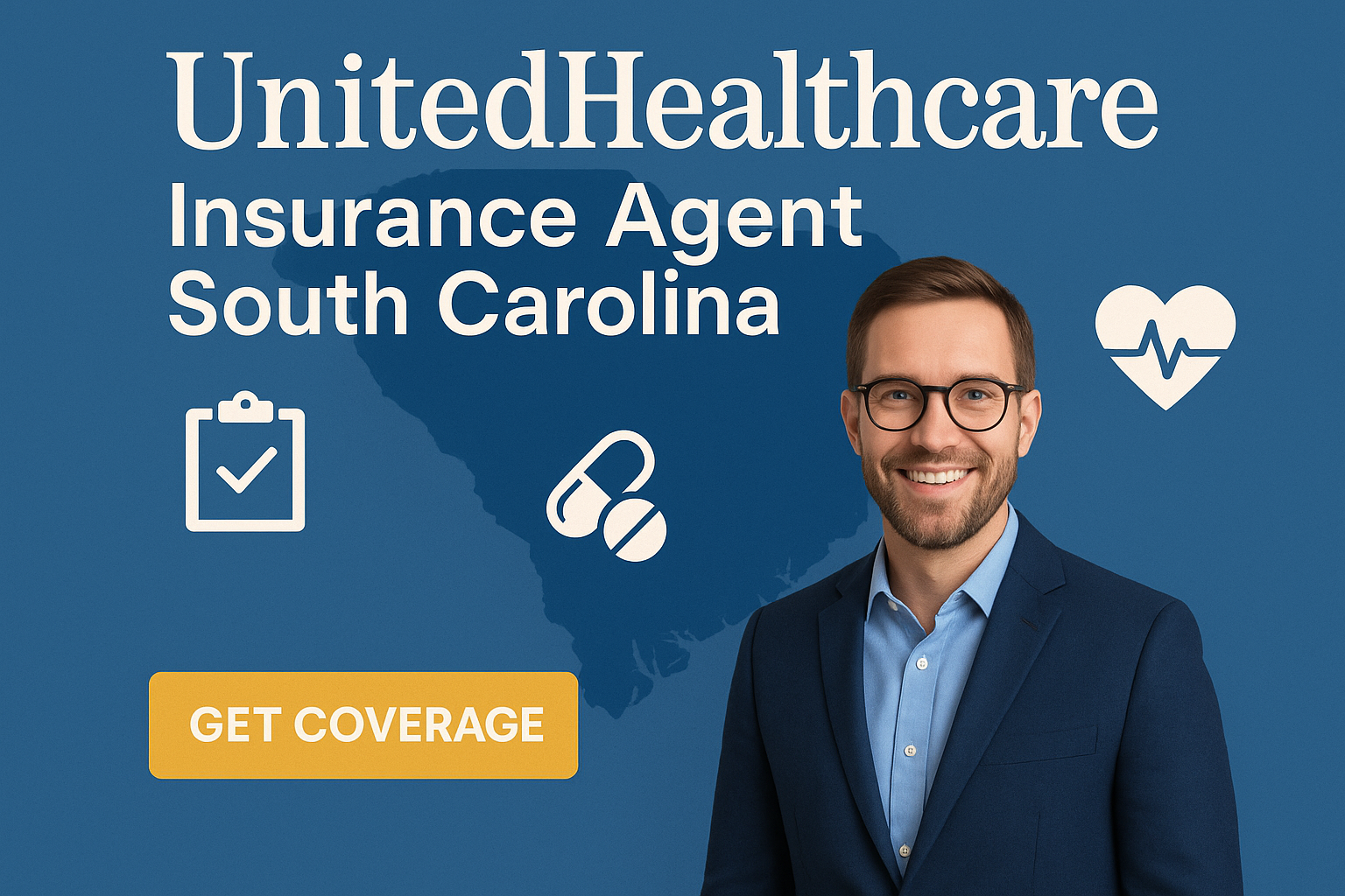 UnitedHealthcare insurance agent in South Carolina reviewing health plan options with a local couple