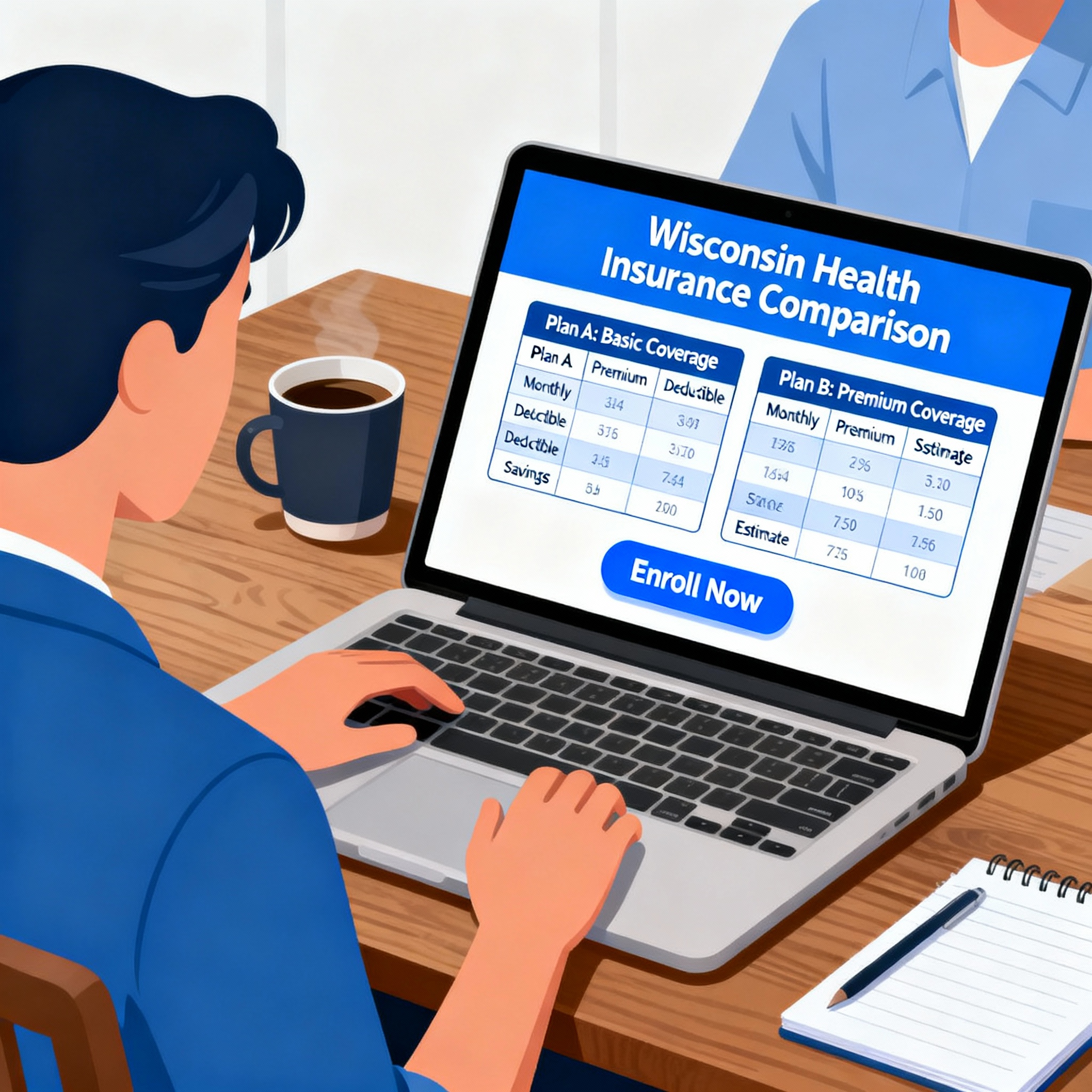 Wisconsin family comparing 2026 Marketplace plan options online