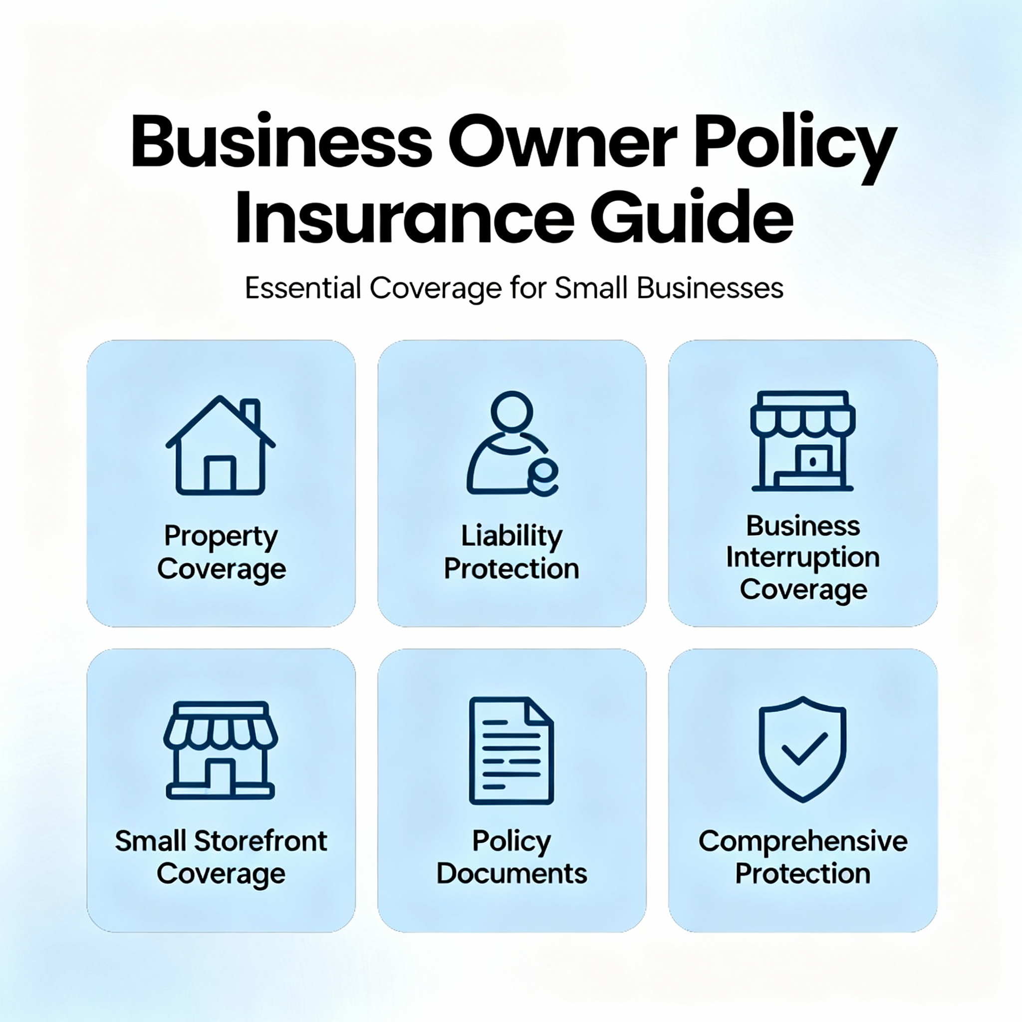 Small business owner reviewing a Business Owner’s Policy quote on a laptop