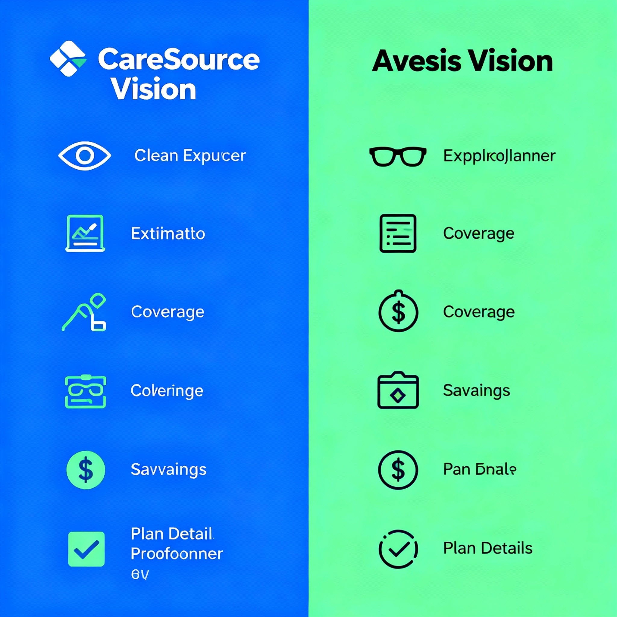Member comparing CareSource Vision and Avesis Vision on a phone with an agent