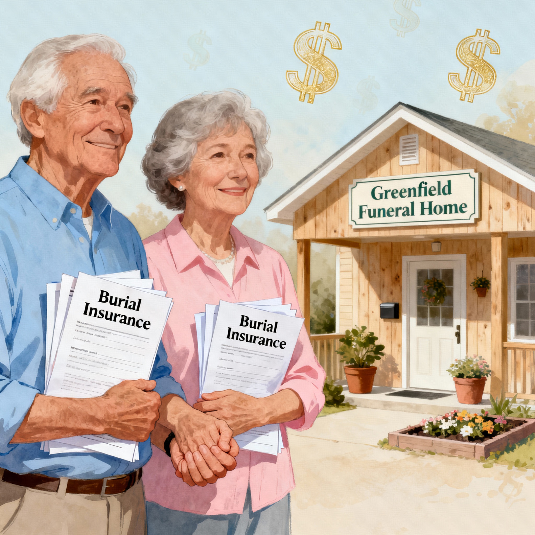 South Carolina couple reviewing affordable burial insurance options with an independent agent