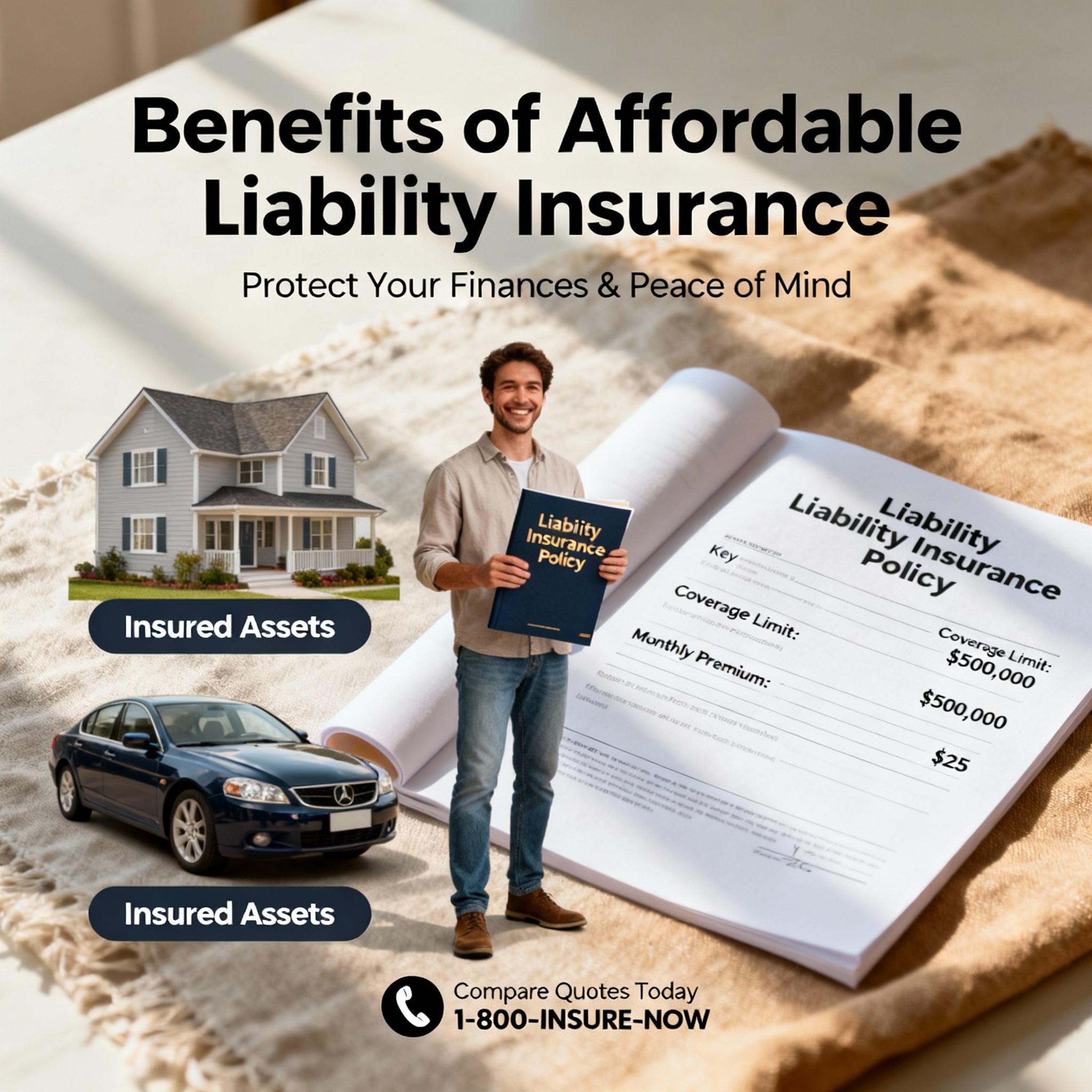 Cheap liability insurance guide for 2026 showing personal and business options, limits, and contract-ready proof of insurance