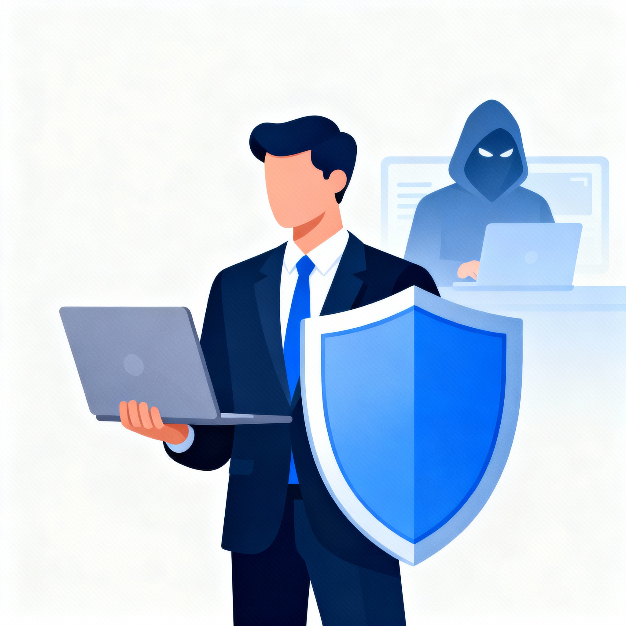 Independent agent walking a business owner through a cyber liability insurance plan