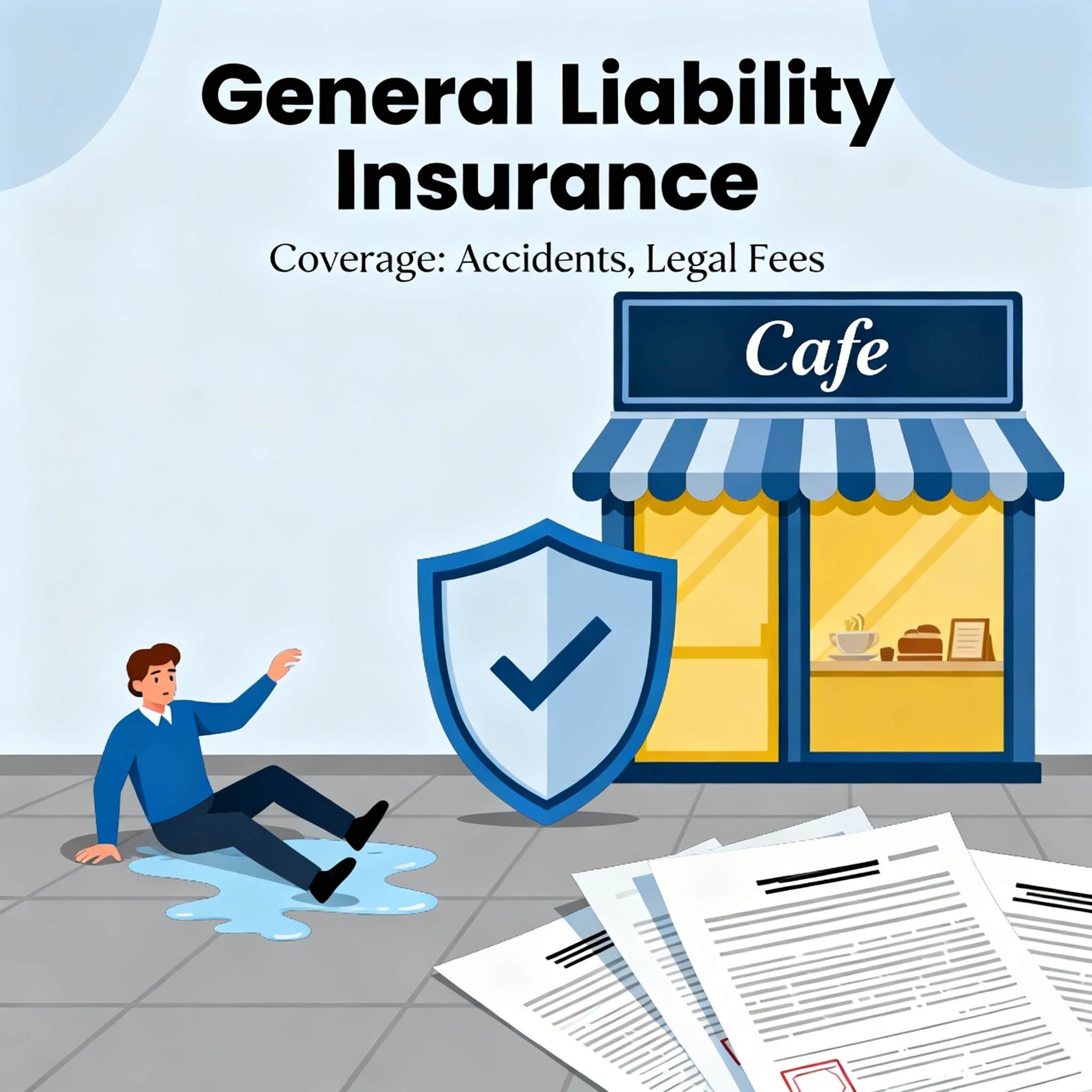 Small business owner reviewing general liability insurance with an independent agent
