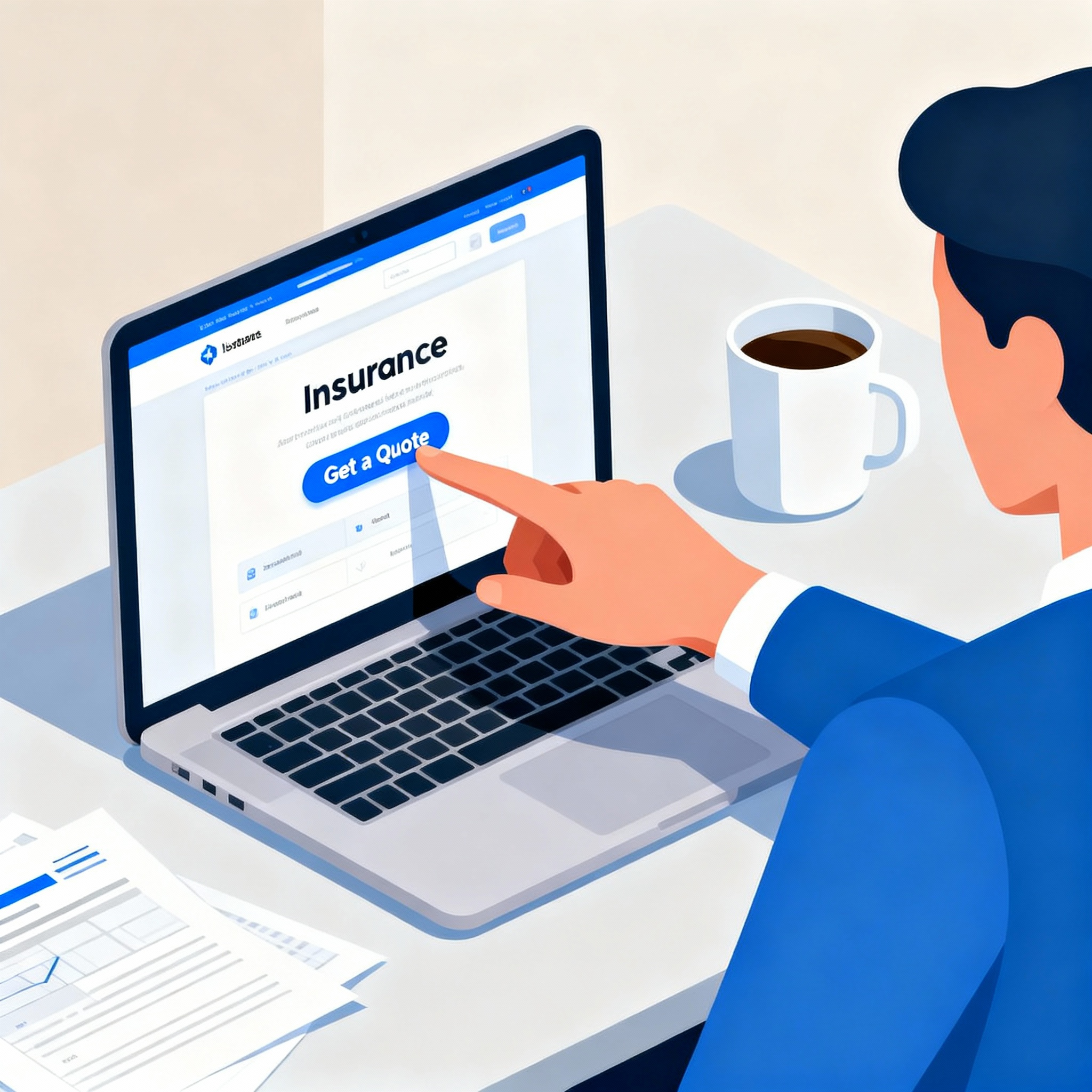 Licensed independent insurance agent helping a family compare quote options side by side on a laptop