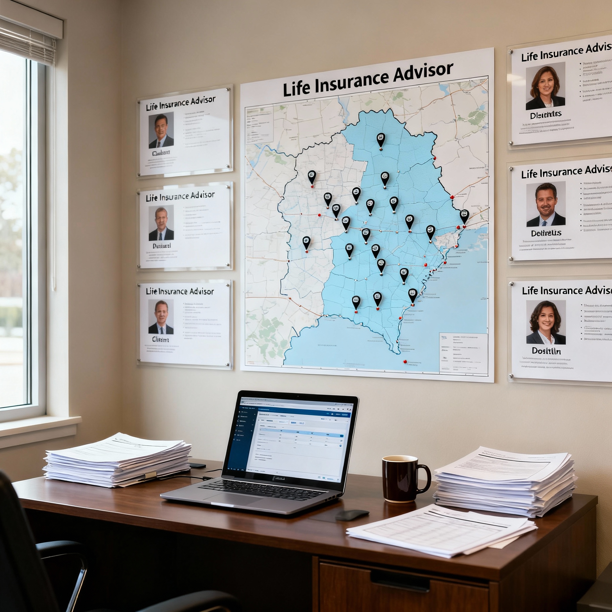 Independent life insurance agent reviewing options with a family at the kitchen table