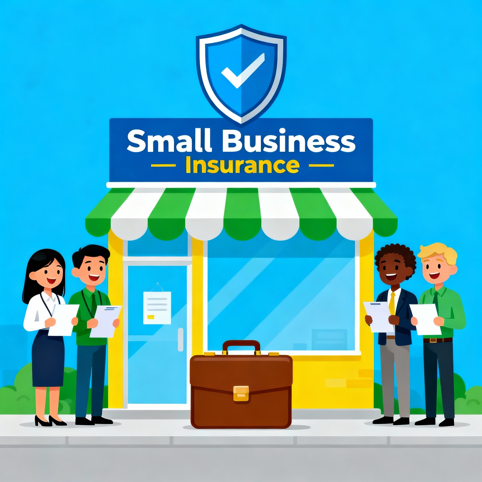 Owner of a small shop reviewing insurance options with an independent agent