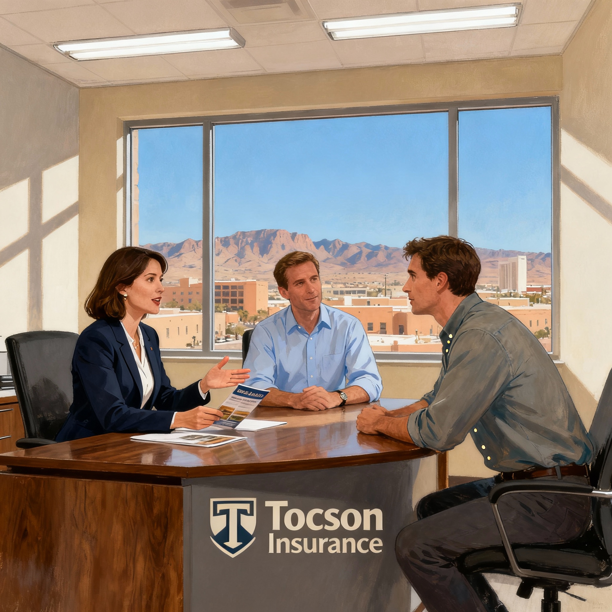 Tucson skyline with neighborhoods — local insurance agents and coverage options