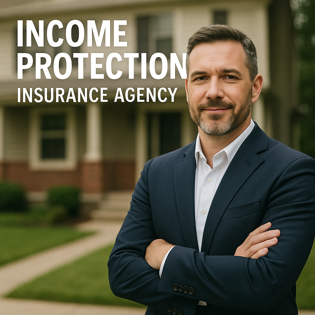 Professional comparing income protection (disability) insurance options on a laptop