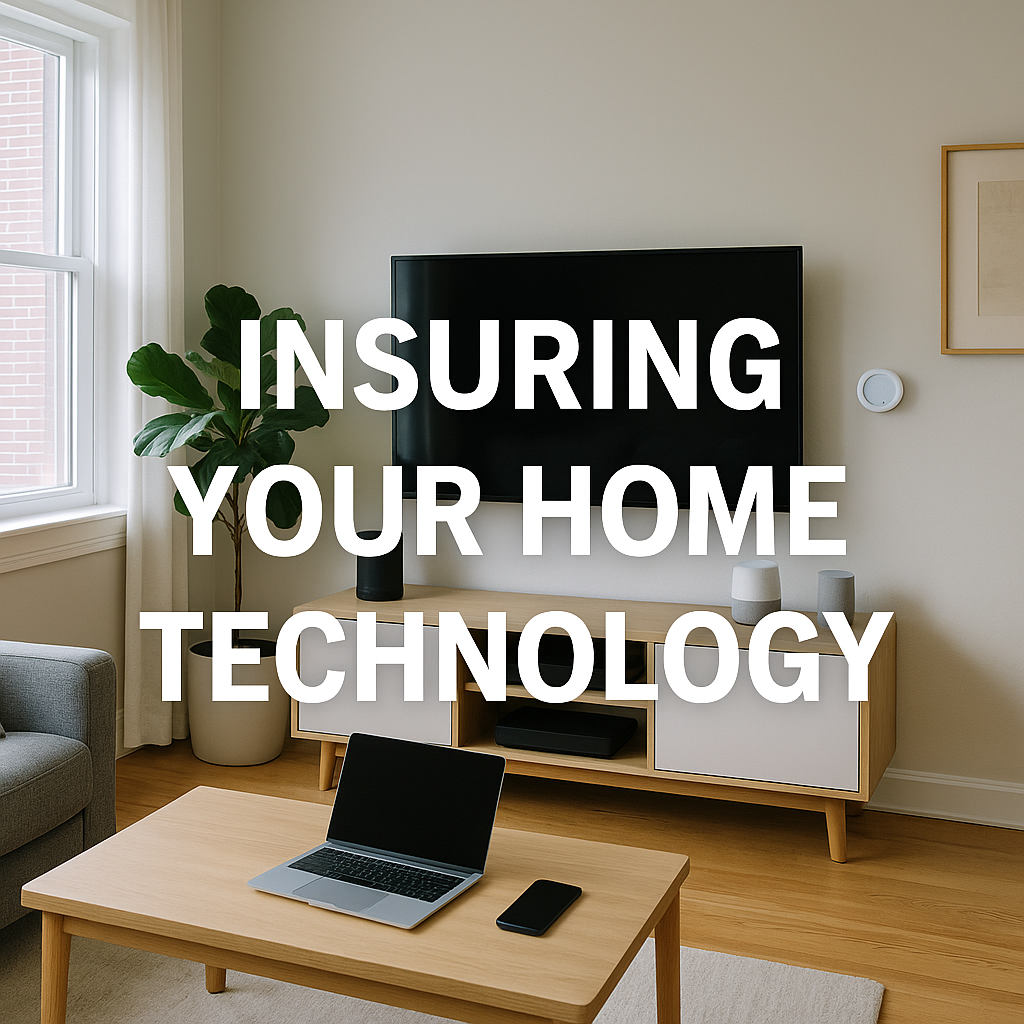 Independent agent reviewing smart home insurance needs: cameras, thermostats, hubs, and connected appliances