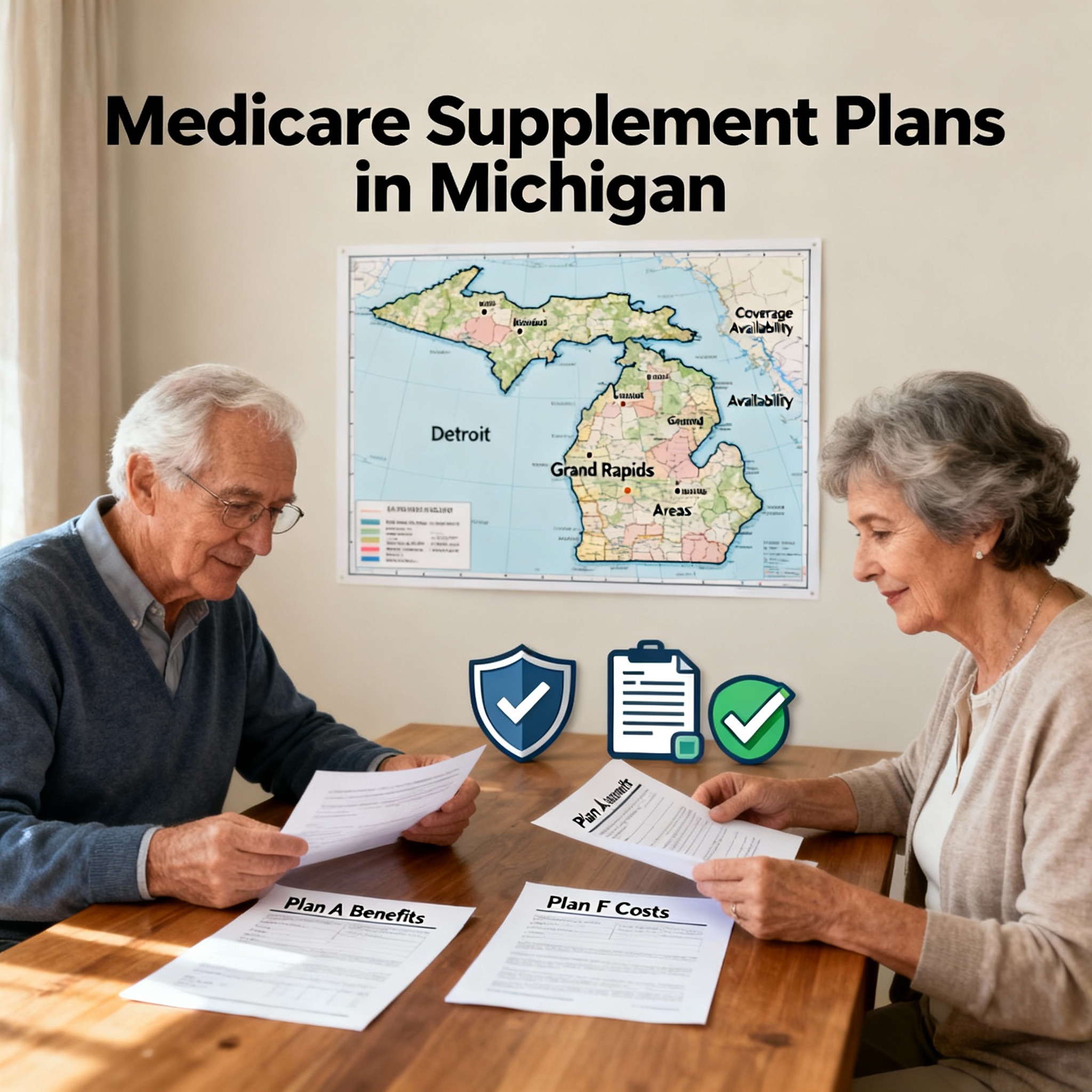 Michigan seniors comparing 2026 Medicare Supplement (Medigap) plan options