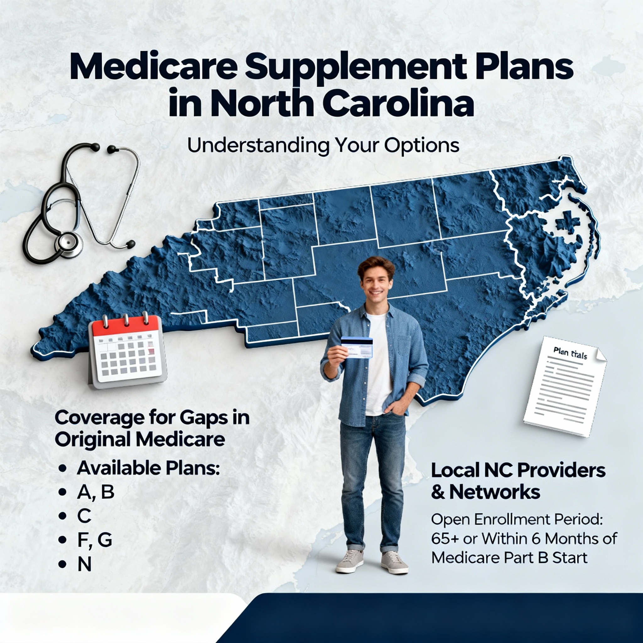 North Carolina seniors comparing 2026 Medicare Supplement (Medigap) plan options