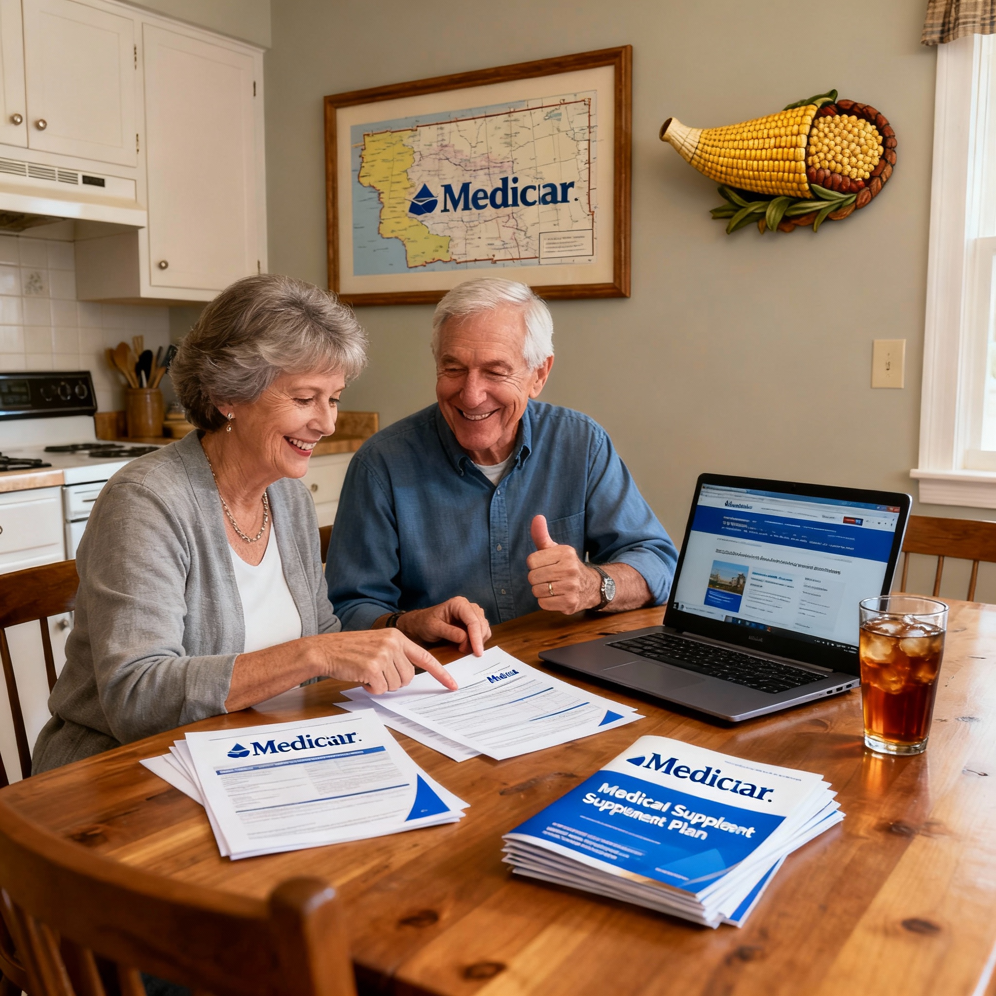 South Dakota seniors reviewing 2026 Medicare Supplement plan options with an advisor
