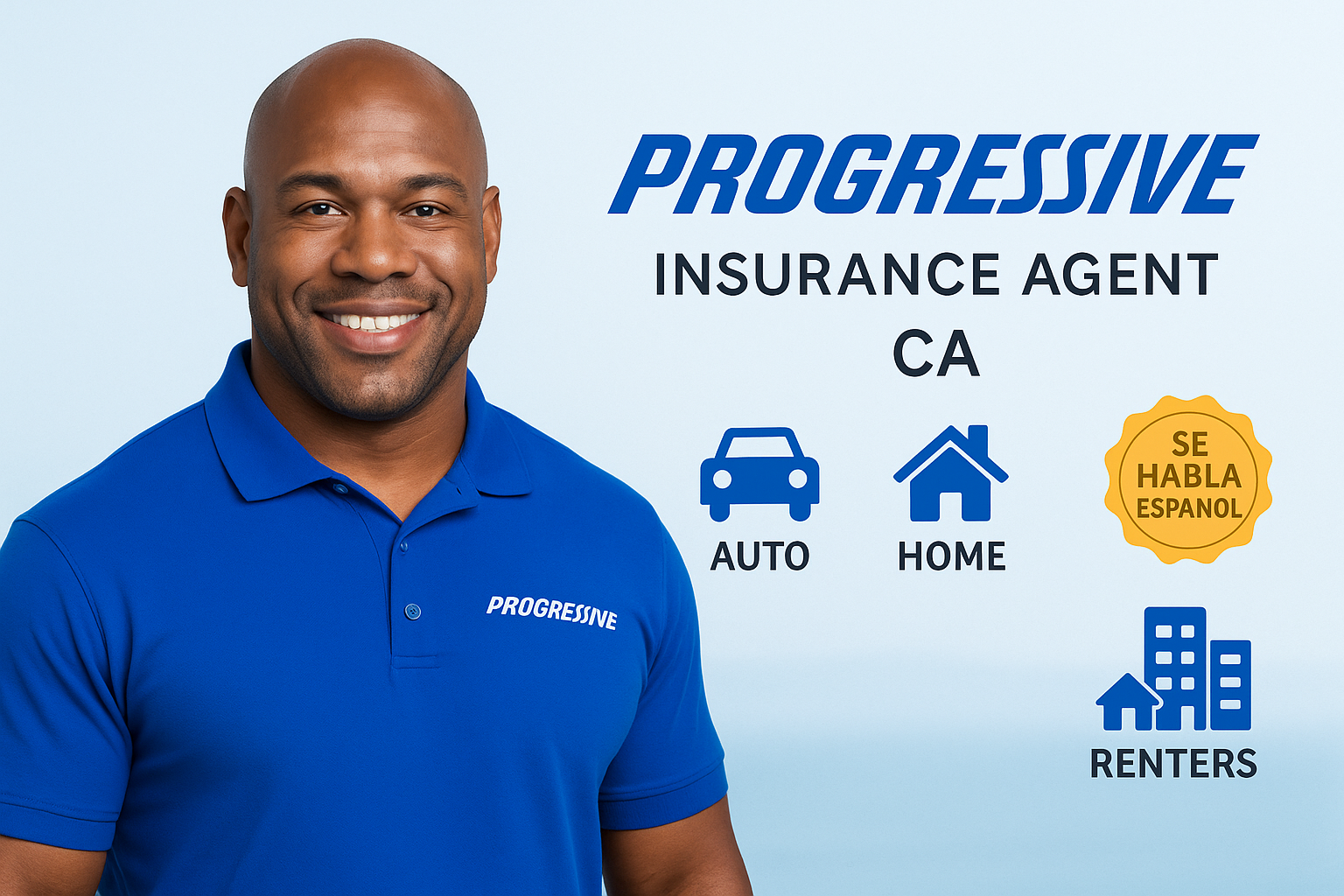 Progressive insurance agent in California comparing auto coverage across Los Angeles, San Diego, the Bay Area, Sacramento, and statewide