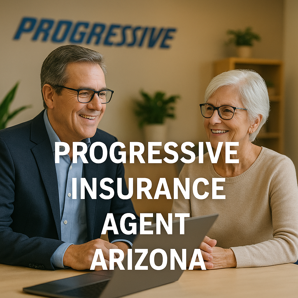 Progressive insurance agent helping an Arizona family compare auto and home quotes