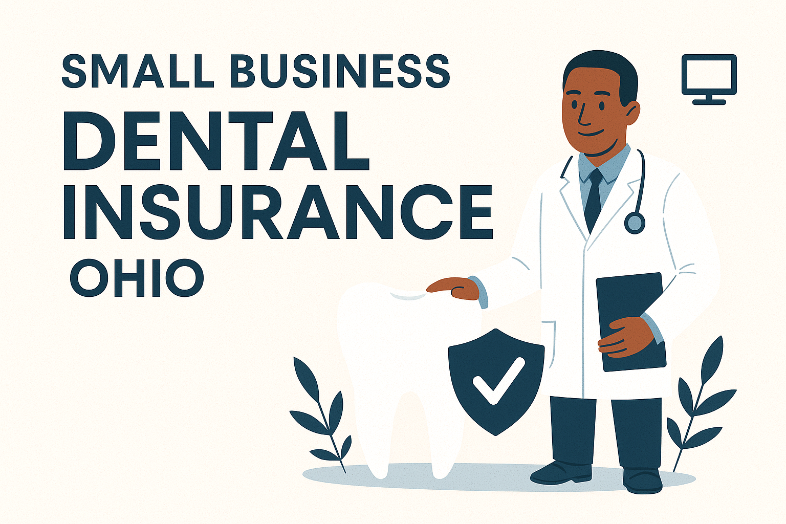 Ohio small business owners reviewing 2026 dental plan options with a local independent agency