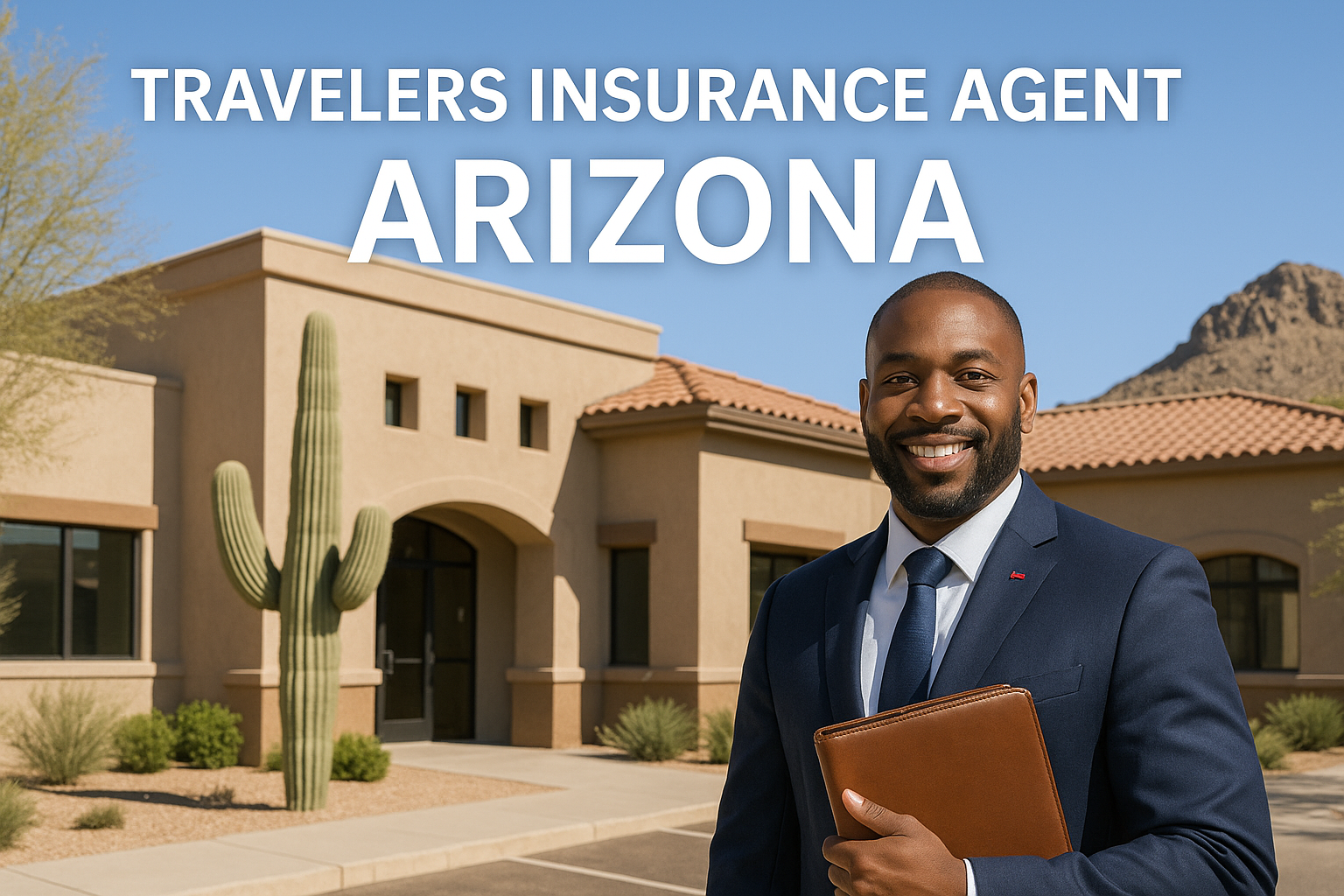 Arizona homeowner and driver reviewing Travelers Insurance options with a local independent agent