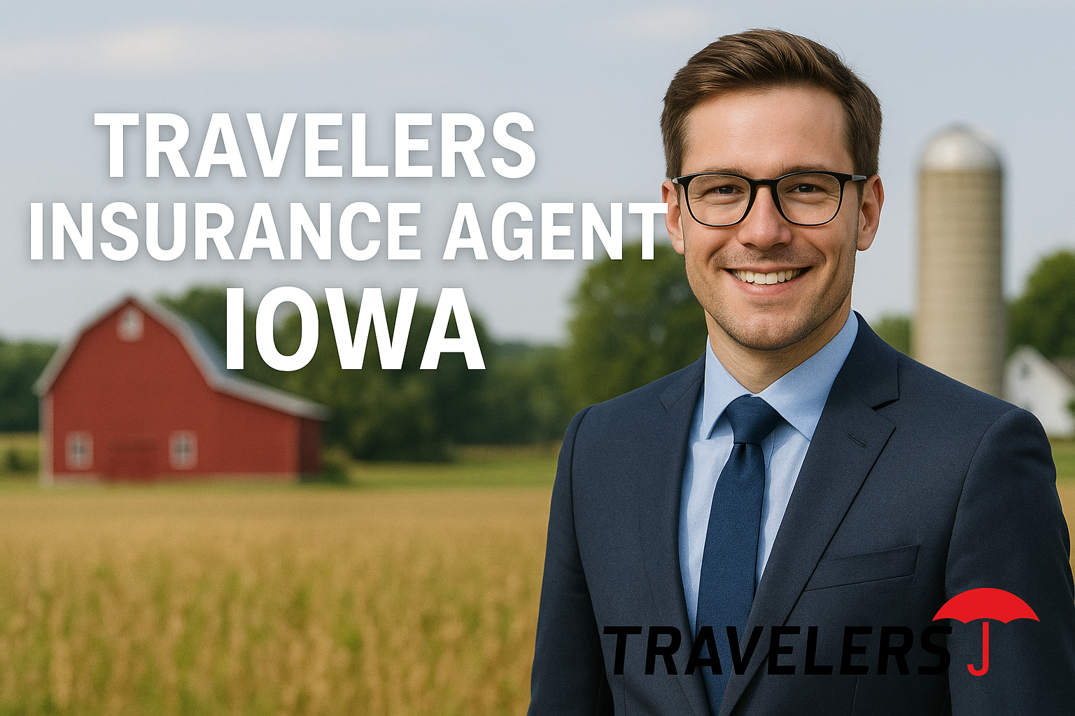 Iowa driver reviewing Travelers insurance options with an independent agent