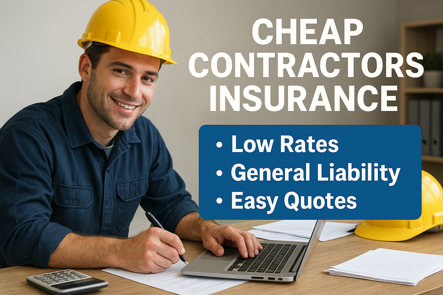 Contractor reviewing affordable liability insurance options with an independent agent