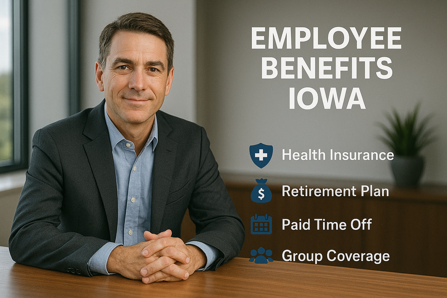 Iowa employers reviewing 2026 employee benefits options with an independent agency