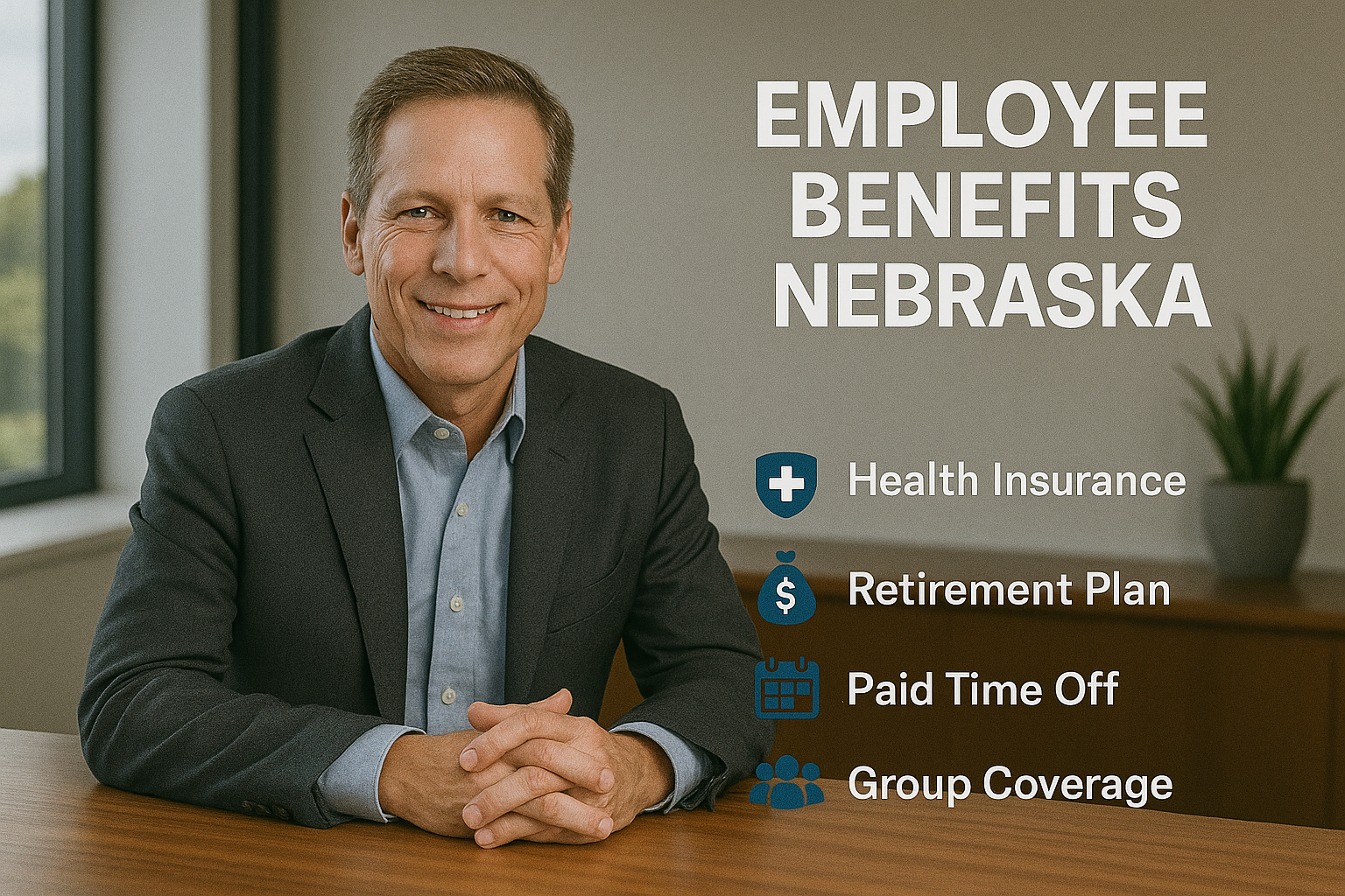 Nebraska employers reviewing 2026 employee benefits options with an independent agency