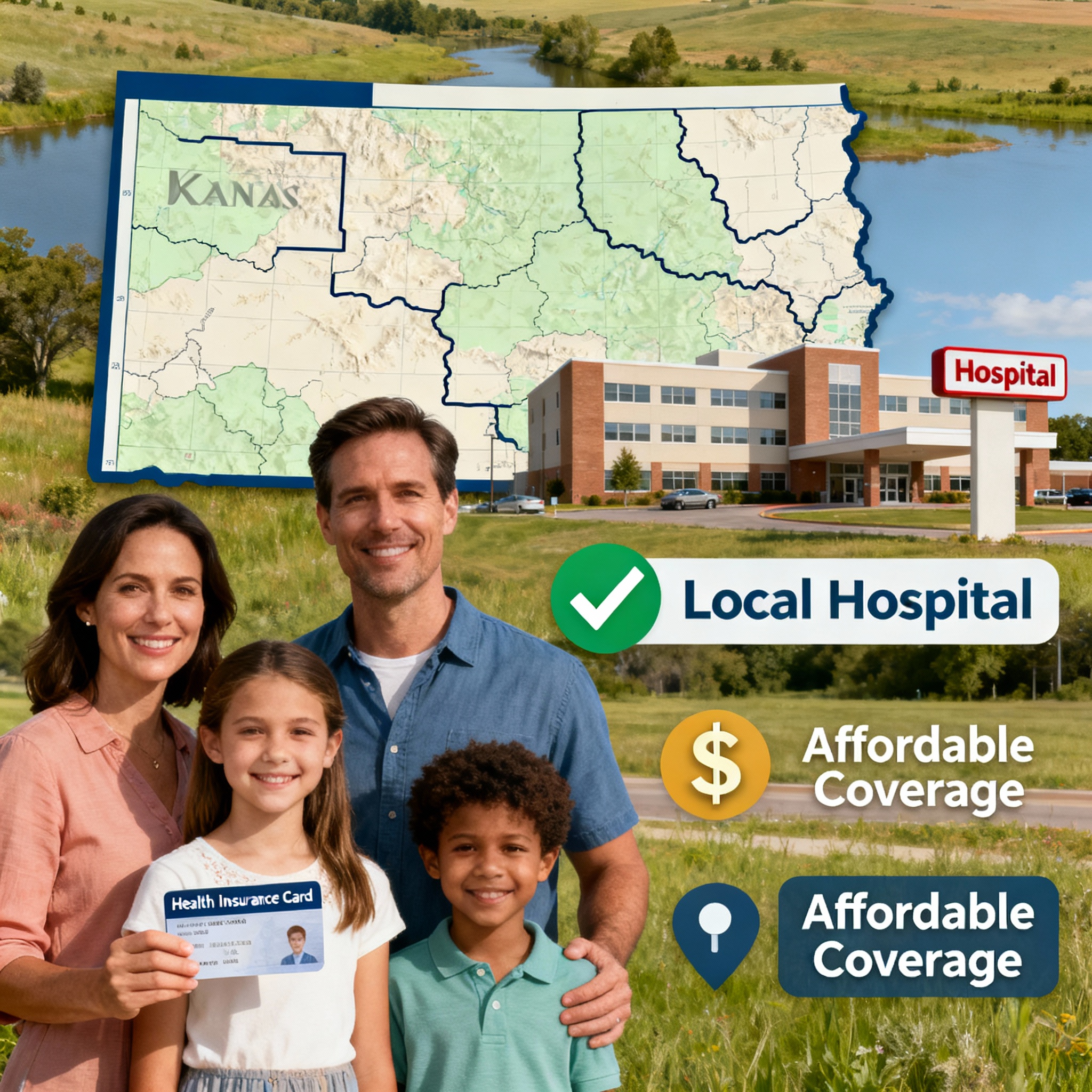 Kansas family reviewing 2026 health insurance options online
