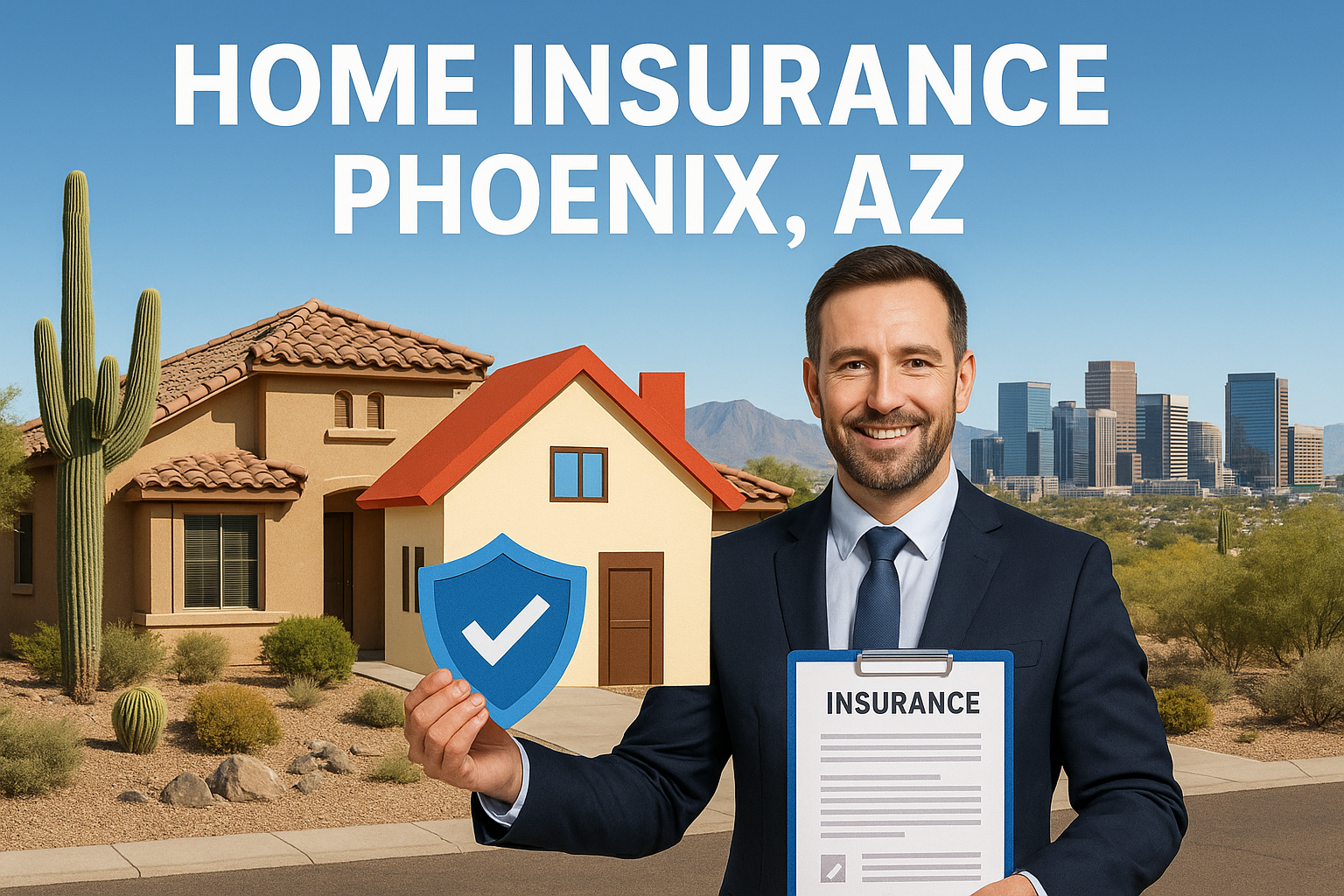 Phoenix homeowner reviewing home insurance options with an independent agent