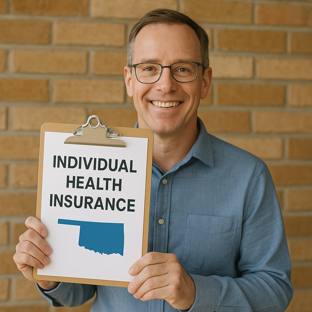 Oklahoma family comparing 2026 individual health insurance plans with a local independent agent