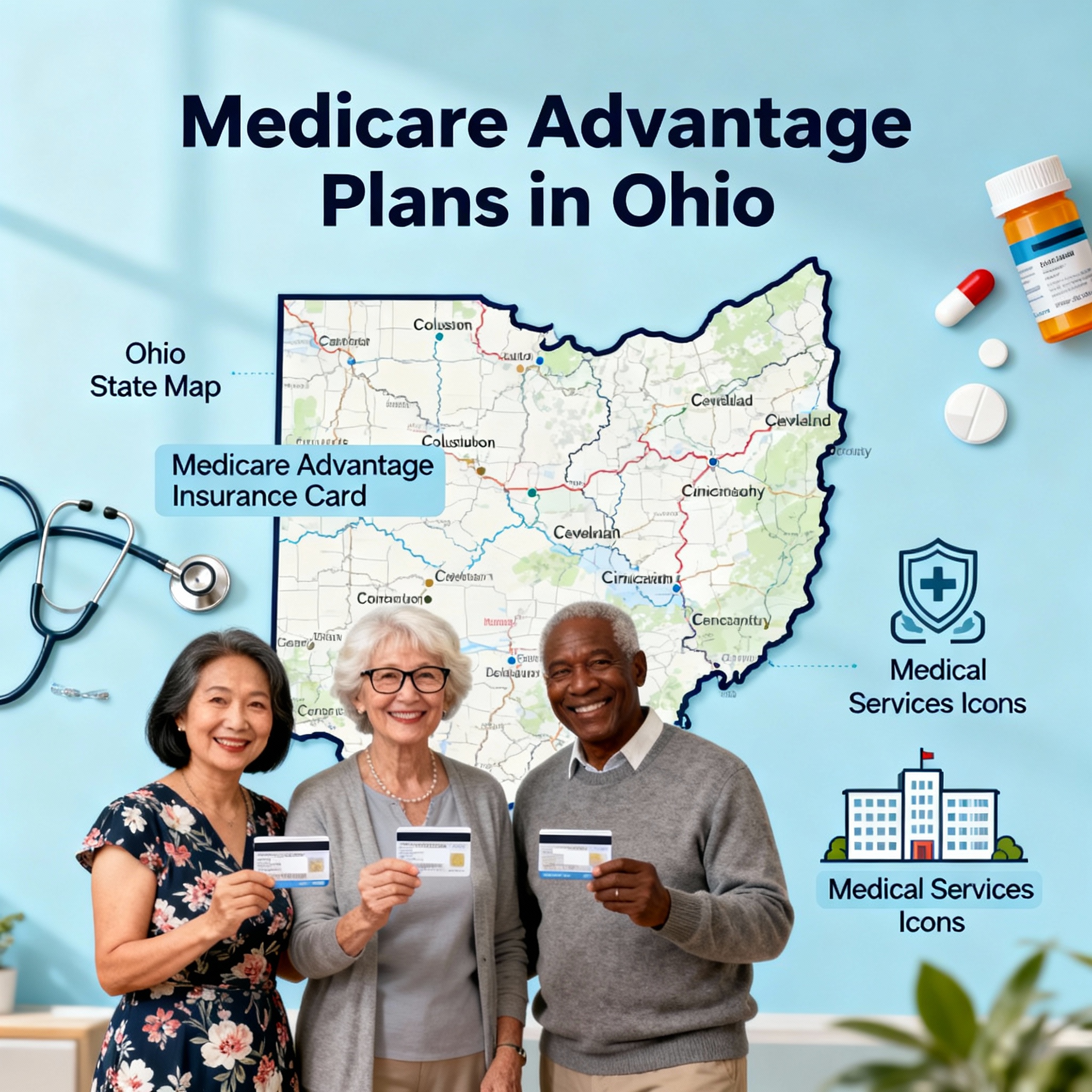 Ohio Medicare Advantage agents comparing 2026 plans by county