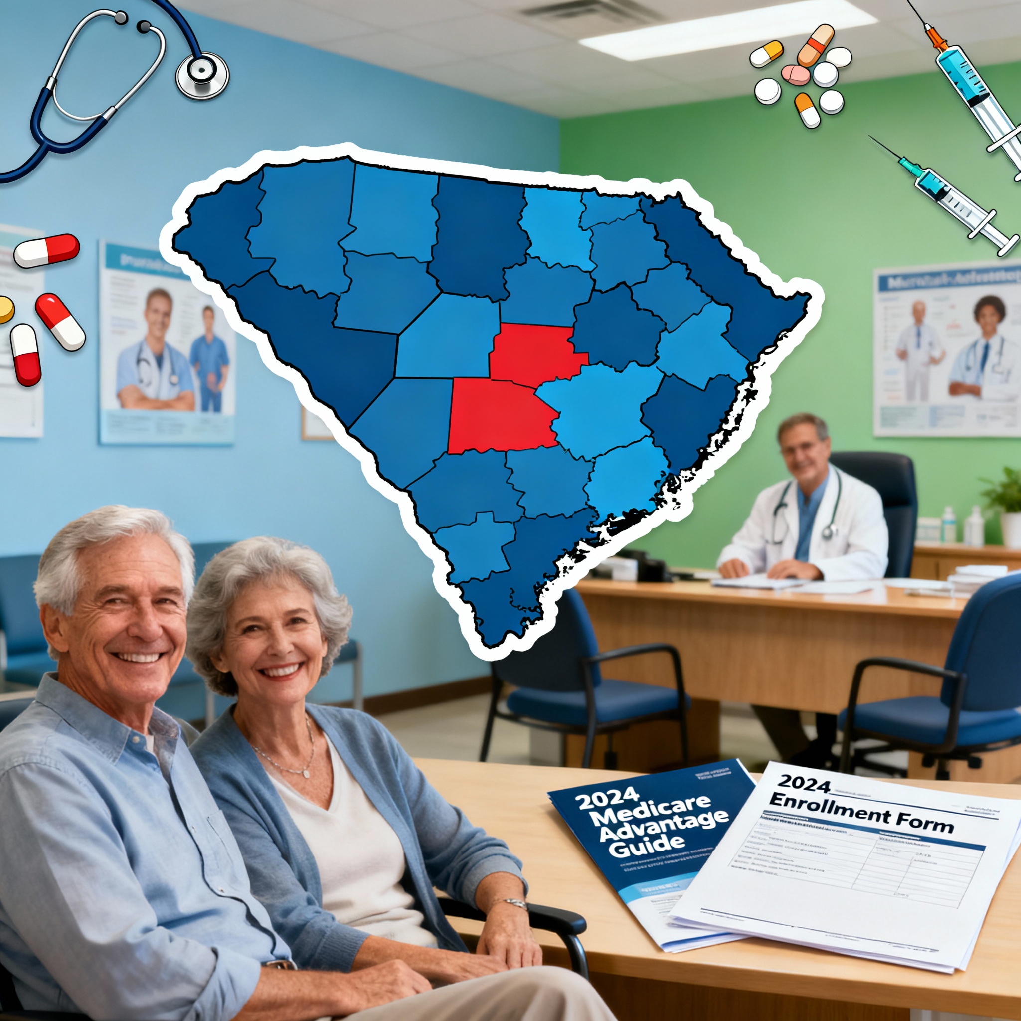 South Carolina Medicare Advantage agents comparing 2026 plans by county