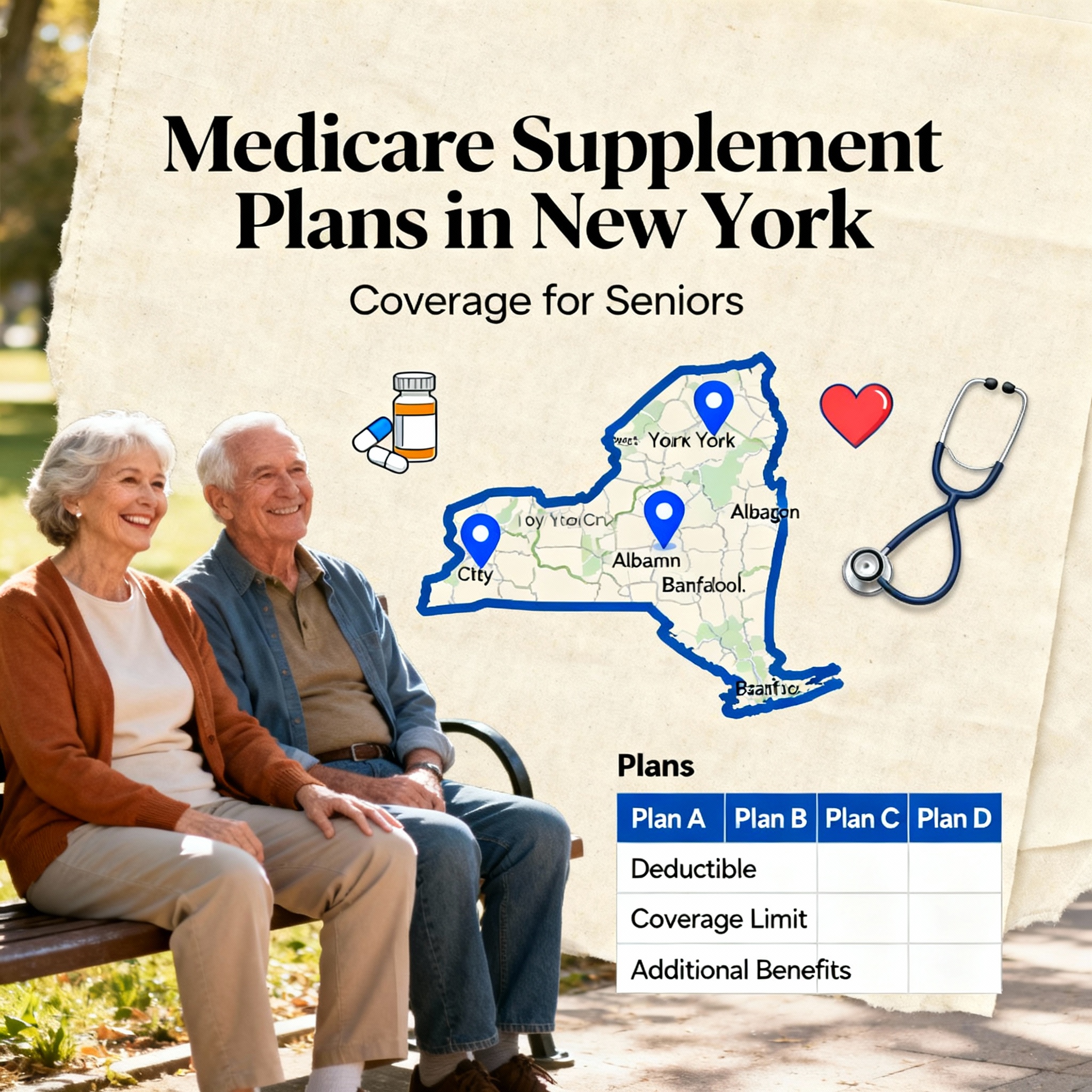 New York seniors reviewing 2026 Medicare Supplement (Medigap) plan options