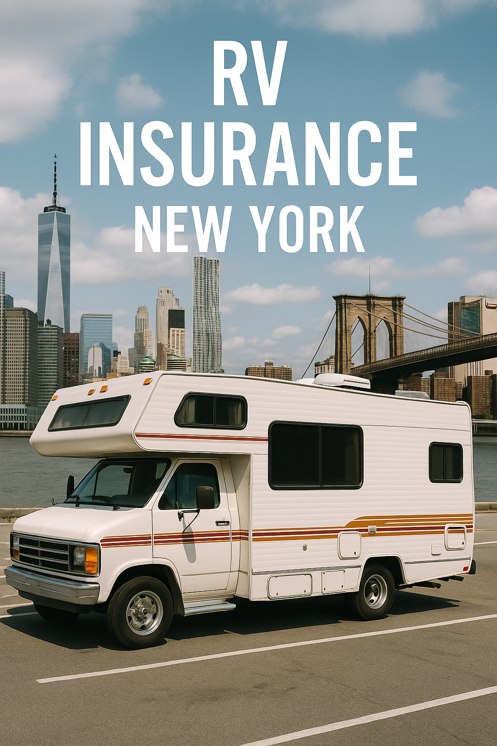RV parked near Adirondack lakes in New York while an independent agent compares coverage