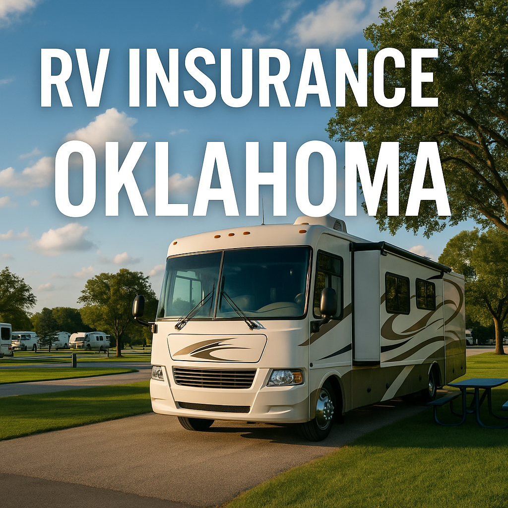 RV crossing Oklahoma plains while an independent agent compares coverage options
