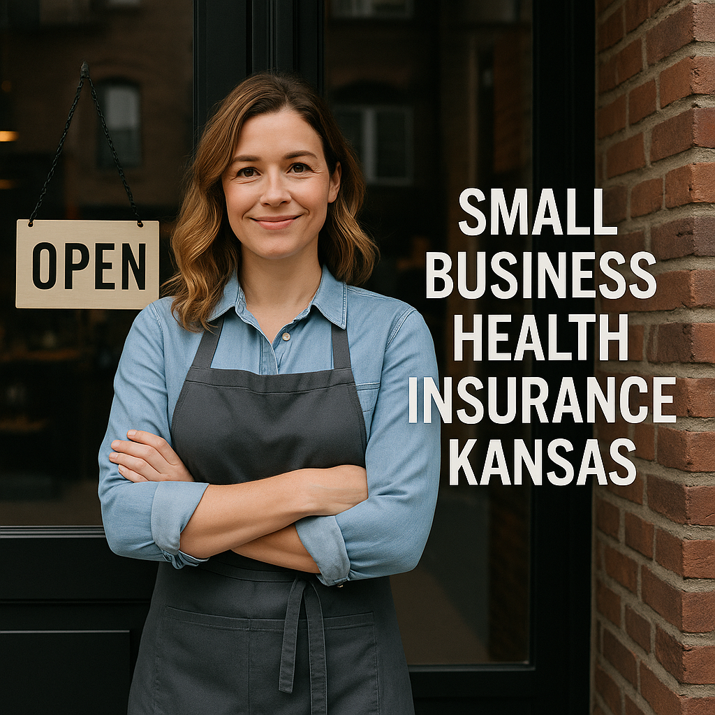 Kansas small business owner reviewing group health insurance options with an independent broker