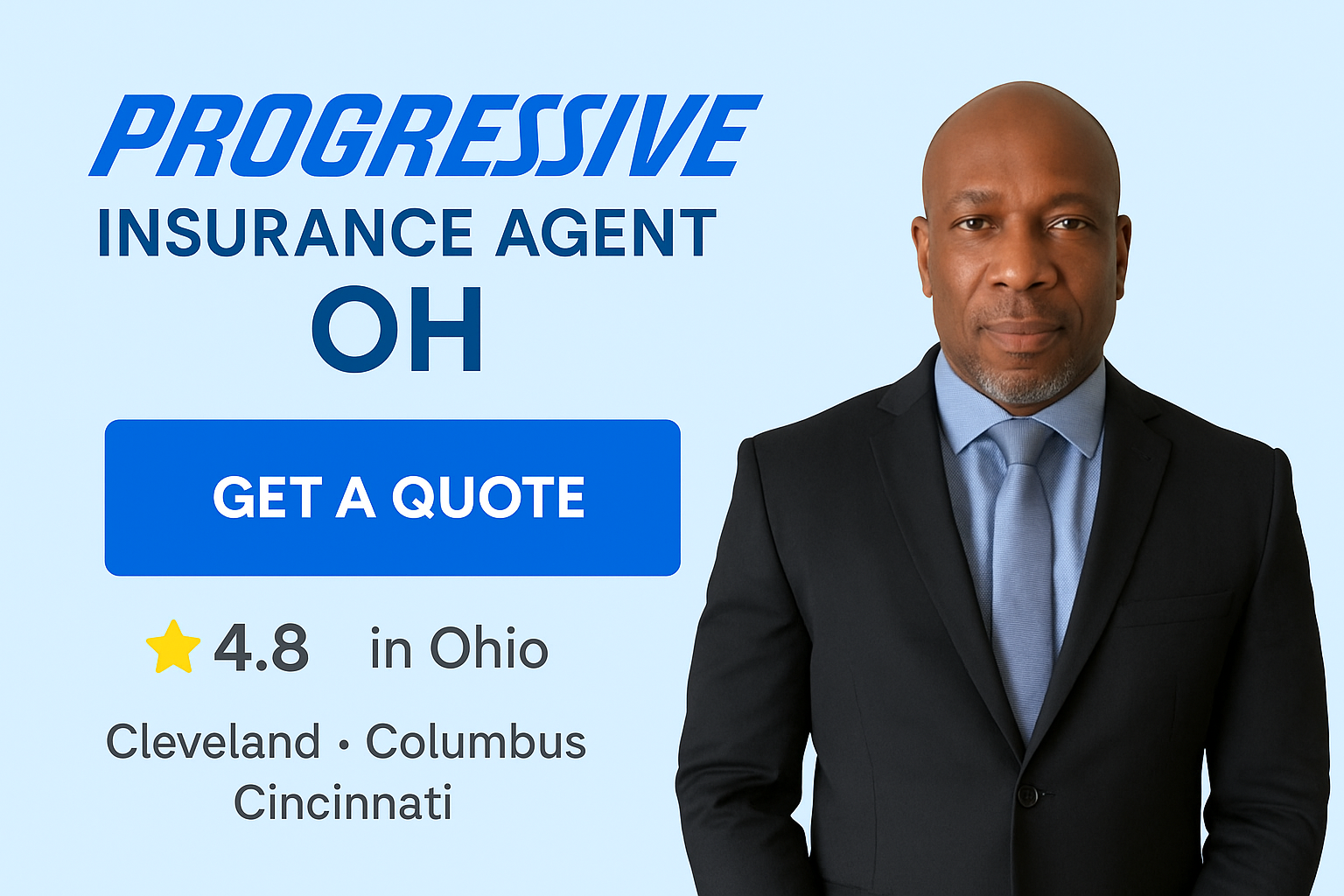 Progressive insurance agent in Ohio comparing auto and home quotes online