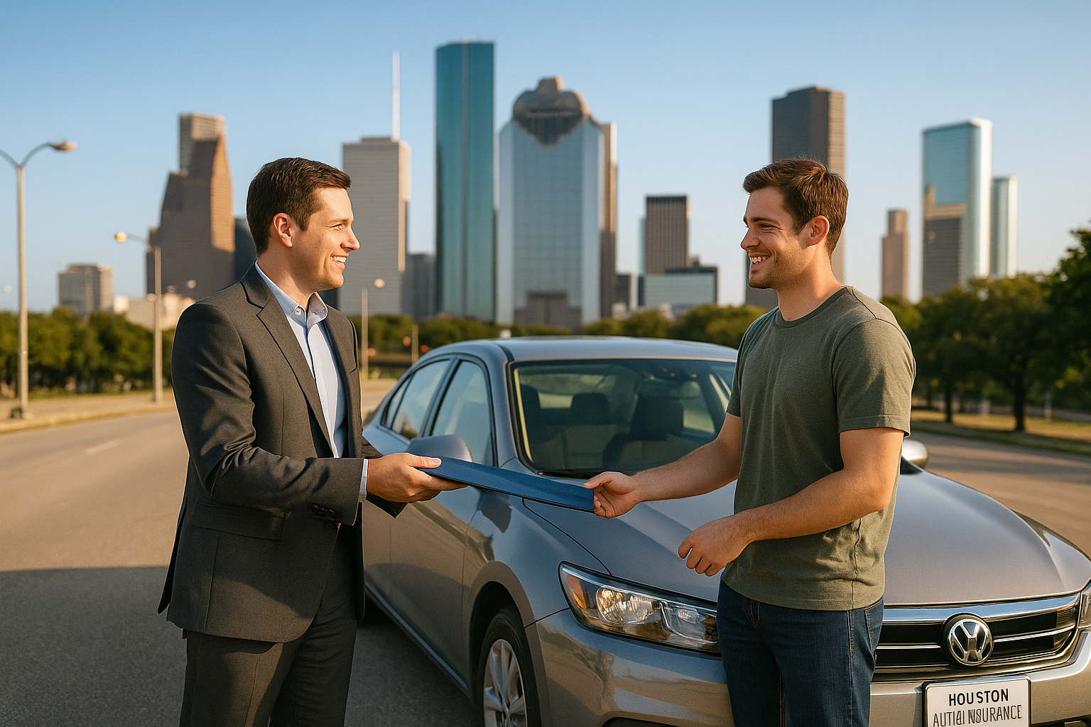 Austin driver reviewing auto insurance options with an independent insurance agent