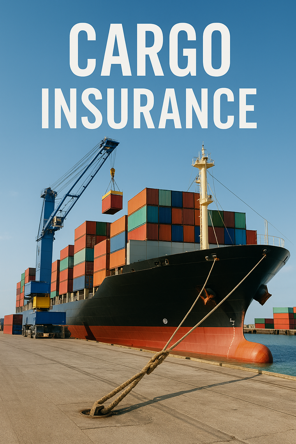 Truck driver reviewing cargo insurance coverage while loading freight