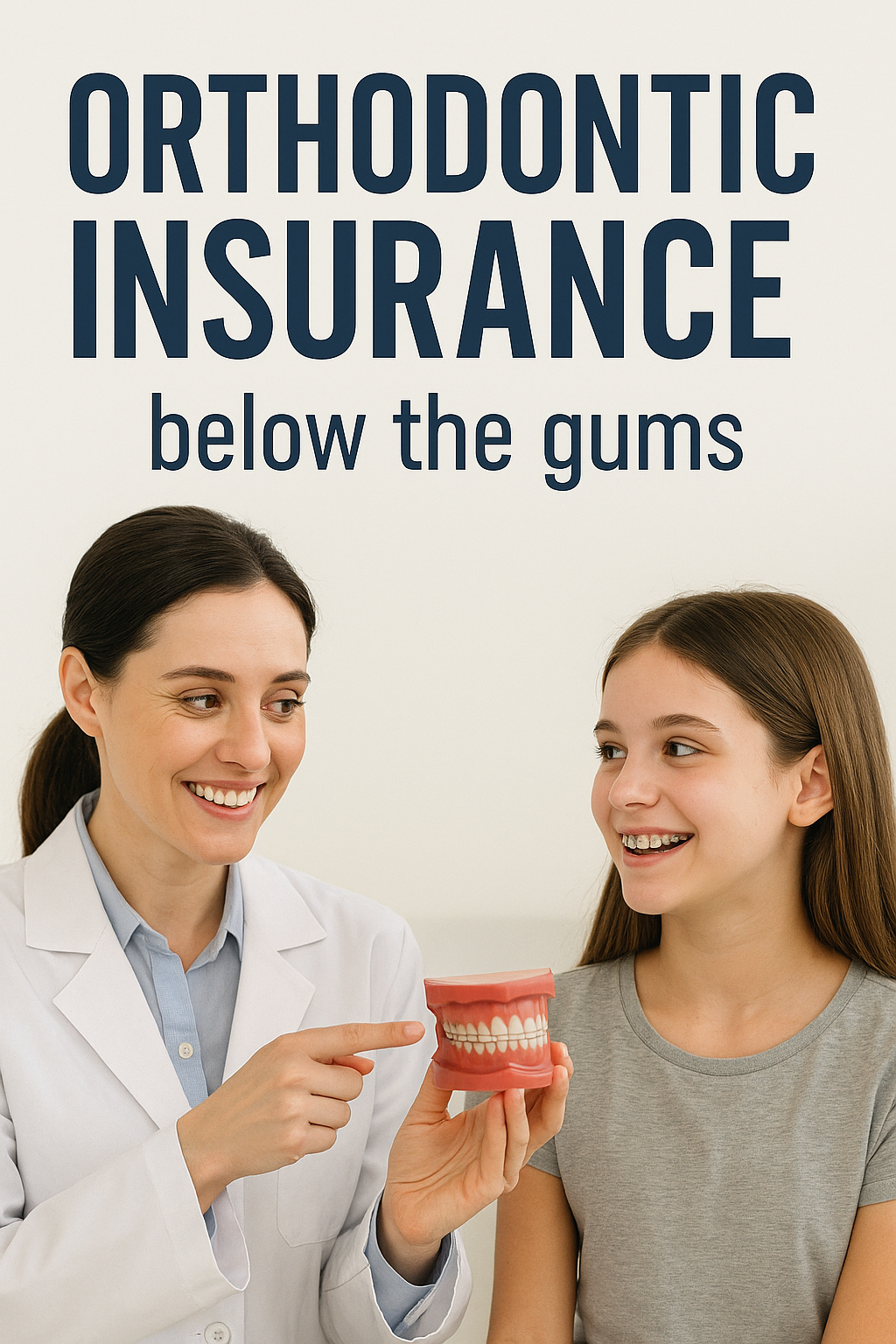 Family discussing orthodontic insurance options for braces and clear aligners