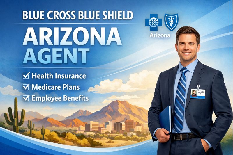 Blue Cross Blue Shield of Arizona agent helping an Arizona family compare 2026 health plan options