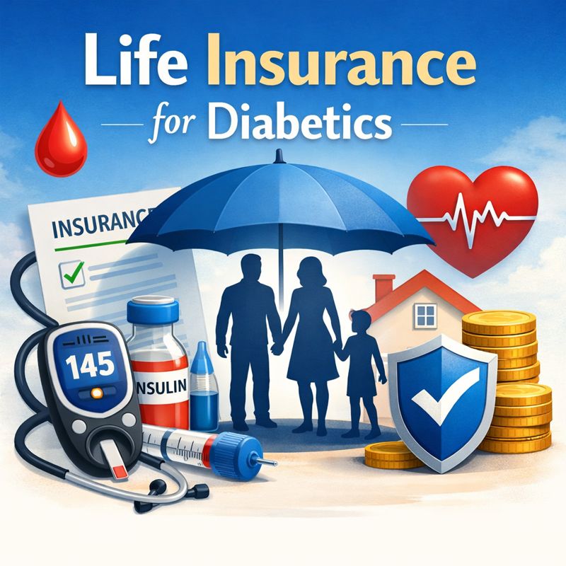 A person reviewing life insurance coverage options for diabetes with a simple comparison checklist