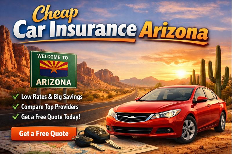 Arizona driver comparing affordable car insurance quotes with an independent agent on a laptop