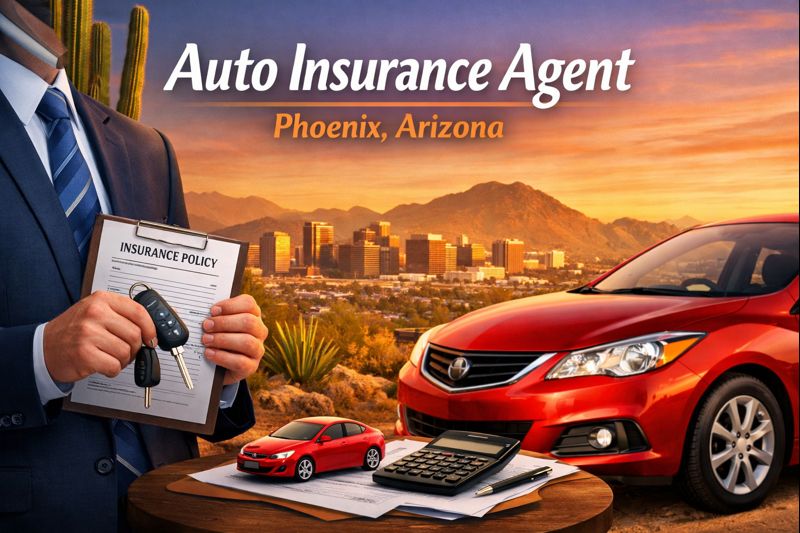 Phoenix Arizona auto insurance agent helping drivers compare coverage and quotes for 2026