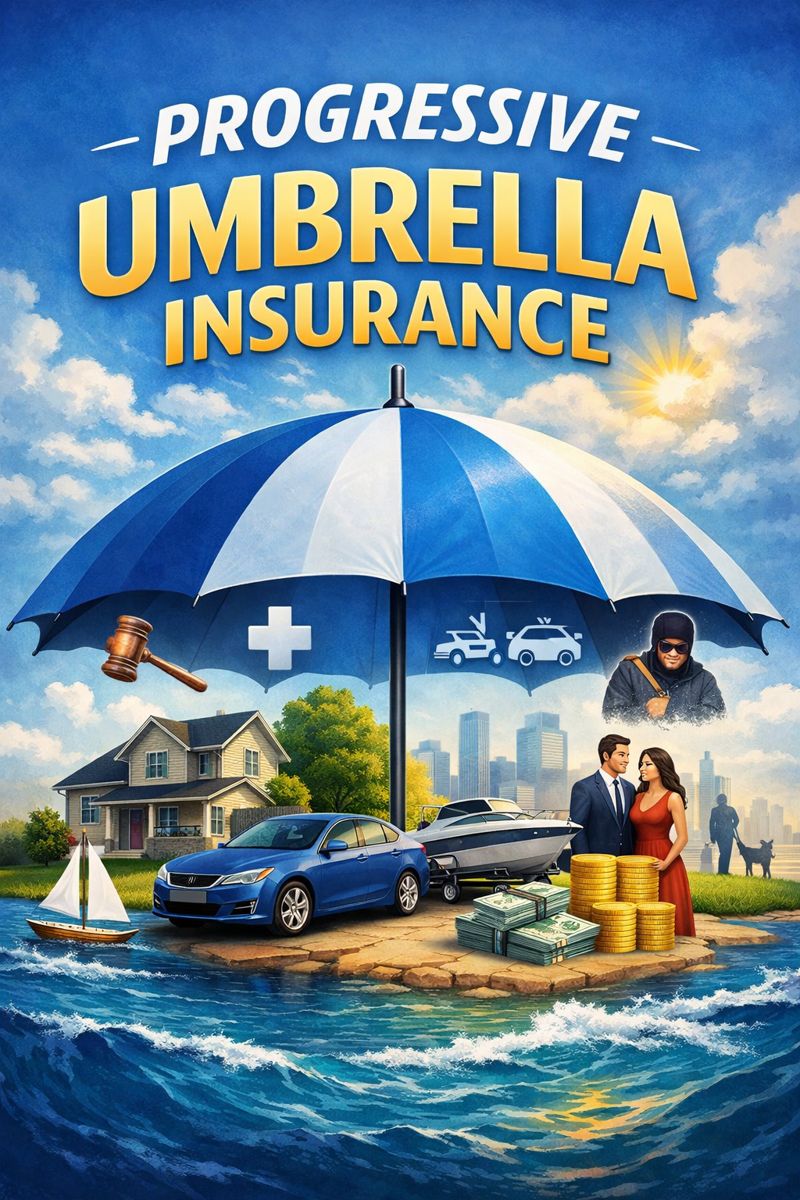 Family reviewing Progressive umbrella insurance for 2026 to protect assets above auto and home liability limits